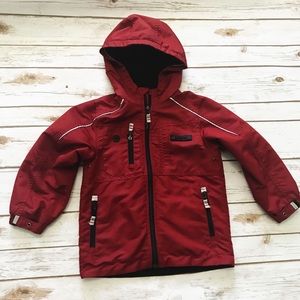 LONDON FOG Red hooded Coat Boys size 6